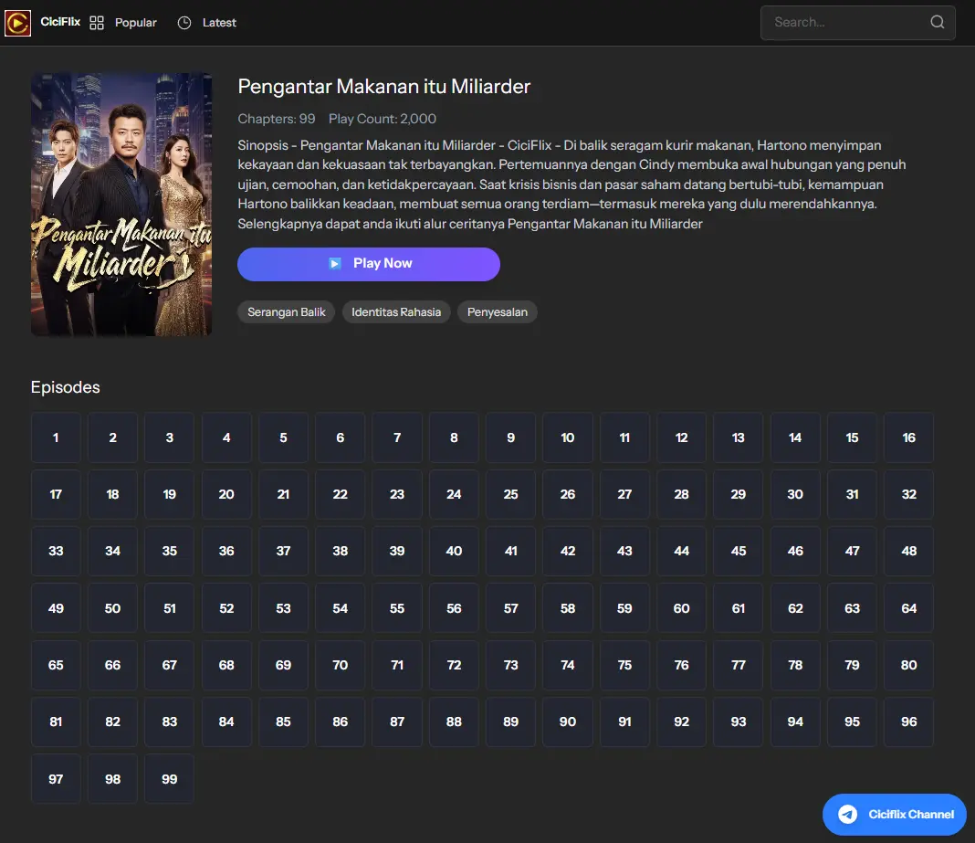 Pengantar Makanan itu Miliarder: Kurir Hartono Dikira Miskin, Ternyata Miliarder Nyamar Uji Hati Cindy!
